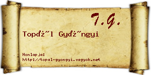 Topál Gyöngyi névjegykártya