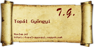 Topál Gyöngyi névjegykártya