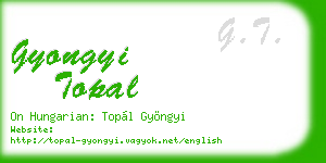gyongyi topal business card