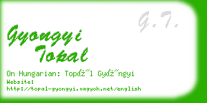 gyongyi topal business card
